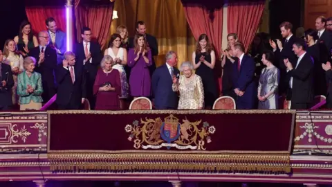 Getty Images Royal box for The Queen's Birthday Party concert 2018