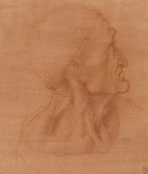 Royal Collection Trust A drawing of the head of Judas by Leonardo da Vinci