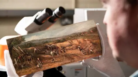 KM Images Dr Alex Surtees, from the University of Bradford, looks at ' Sandpit'