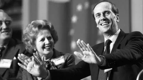 PA Norman Tebbit at the 1985 Conservative Conference