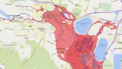 EA Flood warnings Wraysbury