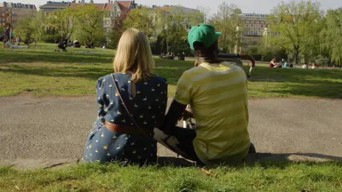 Nina and her Ugandan husband, who moved to Berlin in 2017