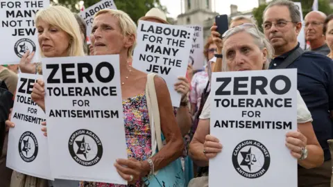 Getty Images Anti-Semitism activists