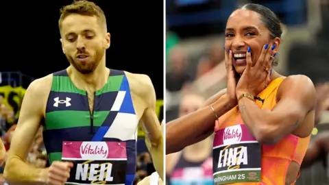 Neil Gourley and Lina Nielsen competing at the Keely Klassic in Birmingham 