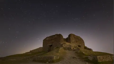 Dylan Parry Evans Moel Famau Jubilee Tower at night