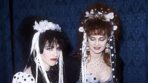 BBC The 80s pop duo Strawberry Switchblade, in polka dot dresses. 