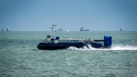 Getty Images Hovercraft on water