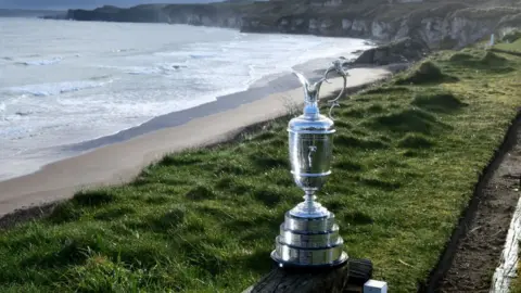 Getty Images The Claret Jug at Royal Portrush Golf Club