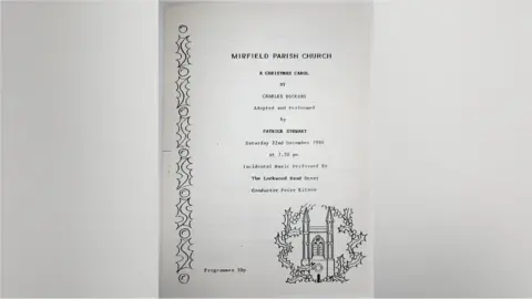 University of Huddersfield The programme of Patrick Stewart's one-person adaptation of A Christmas Carol at Mirfield Parish Church