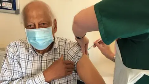 Ray Singh Ray Singh getting vaccine