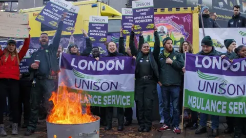 Shutterstock Striking ambulance workers