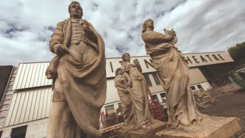 Mark Liddell Statues on the ground