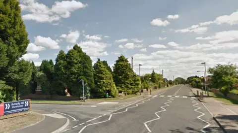 Google Holt Road near junction with Mill Lane, Horsford