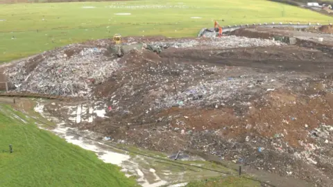 BBC The view of Withyhedge landfill site 