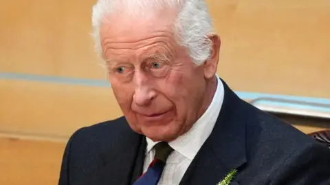 Reuters King Charles attending an event at the Scottish Parliament on 28 September