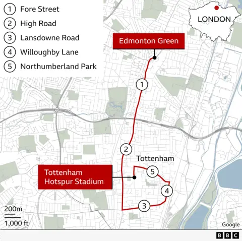 Map of Parade route