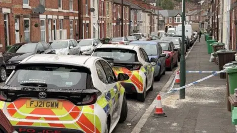 BBC Police tape in Lichfield Road