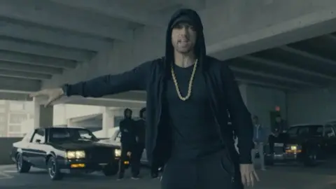 BET/ Eminem The rapper tells fans to choose between him and Donald Trump