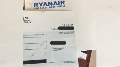 BBC Ryanair blank cheque