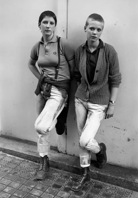 Derek Ridgers Skinhead girls Debbie and Caroline, Brighton, 1980
