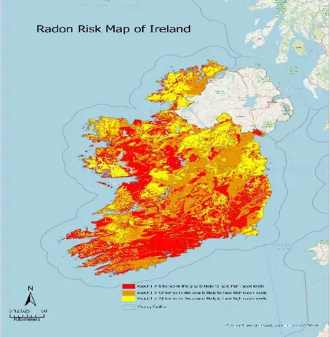 Environment Protection Agency Radon risk map
