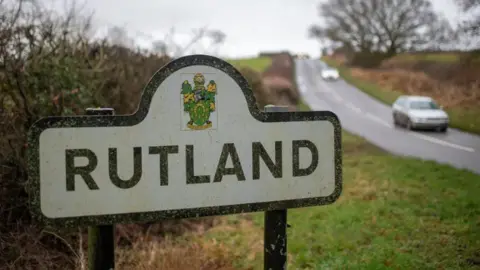 PA Media A Rutland roadside sign carrying the county's crest 