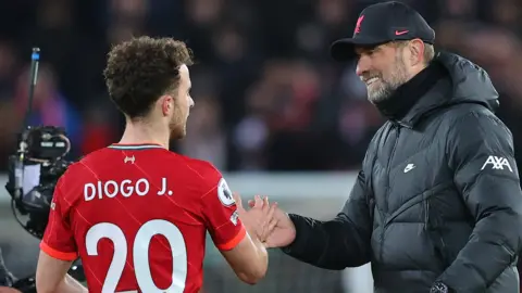 Jurgen Klopp and Diogo Jota