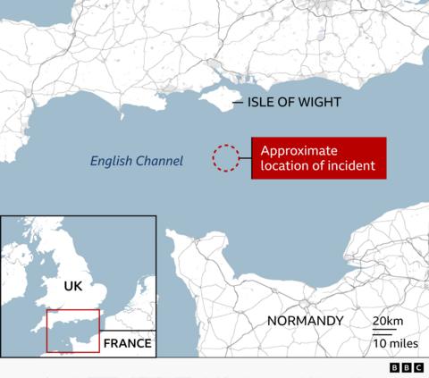 Map of the English Channel