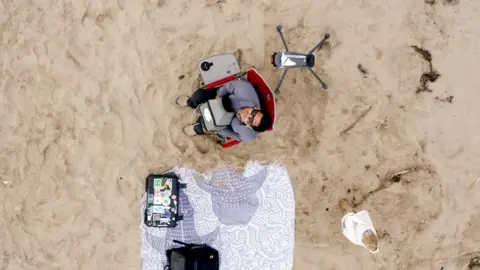 TheMalibuArtist Birdseye view of Carlos using his drone