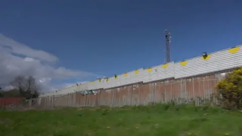 A peace wall in Belfast