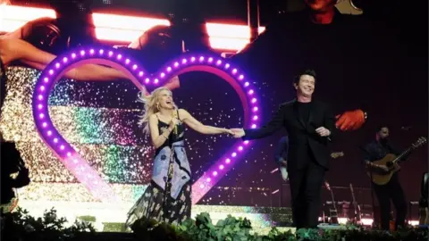 PA Kylie Minogue and Rick Astley perform at Radio 2 Live