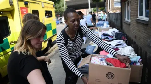 Getty Images Volunteers at Grenfell