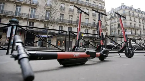 Getty Images Voi scooters in Paris