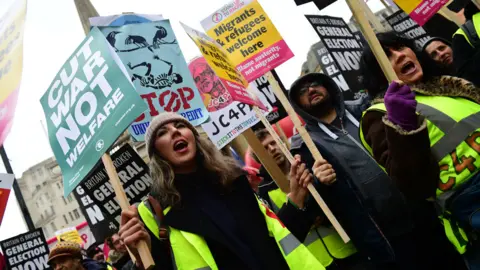 PA People taking part in the anti-austerity rally