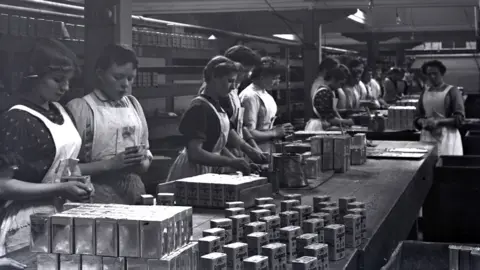 Norfolk County Council Production line at Colman's Mustard