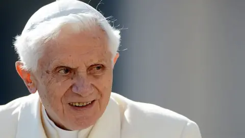 Getty Images Pope Benedict XVI leads his final general audience before his retirement in St Peter's Square on February 27, 2013 in Vatican City