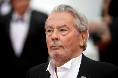 Getty Images Alain Delon at the 72nd Cannes Film Festival on May 19, 2019