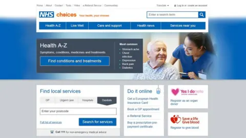 NHS Choices The NHS Choices website