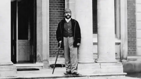 Ancient House Museum Maharajah Duleep Singh with walking stick.