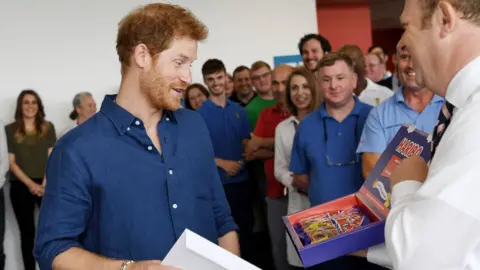 Paul Ellis/PA Harry at Haribo factory