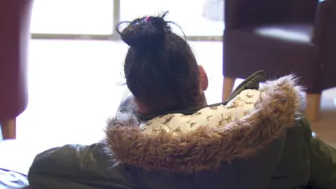 BBC Woman at a homeless shelter