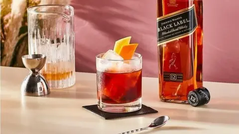 Johnnie Walker Black label bottle and mixology kit