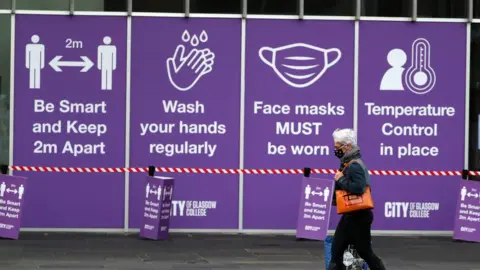 PA Media coronavirus signs Glasgow