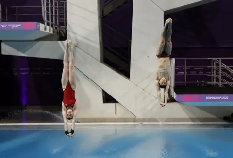 Reuters Two synchronised divers