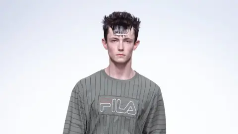 Peter Cryer A catwalk shot of Liam's collaboration with FILA