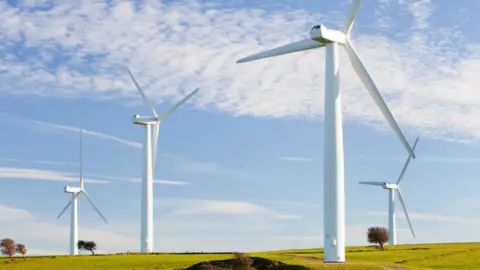 Getty Images Wind turbines