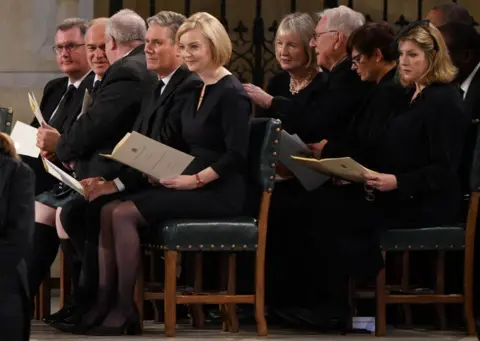 JOE GIDDENS/AFP Prime Minister Liz Truss sit with Labour Party leader Keir Starmer