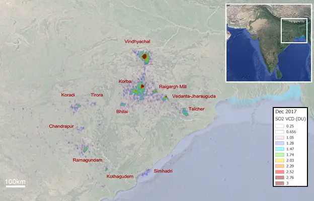 Copernicus Data 2018/TROPOMI/BIRA-IASB/DLR India