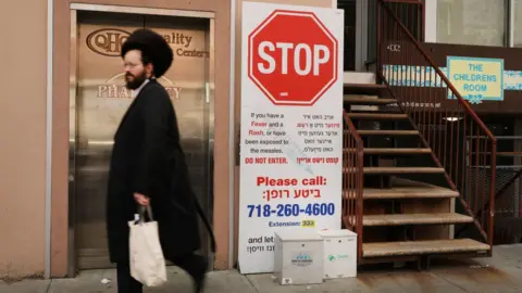 Getty Images A state of emergency has been declared in some New York City orthodox Jewish enclaves