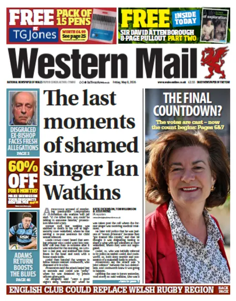 Western Mail Front page of the Western Mail
